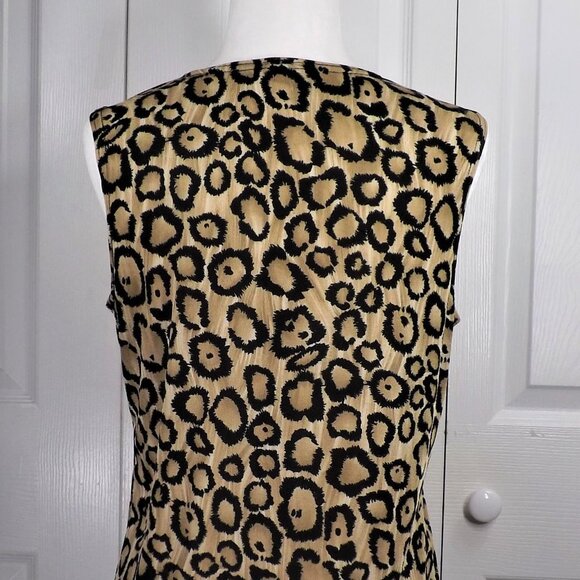 Frazier Lawrence Lg Leopard Print Sleeveless Top L - Picture 10 of 13